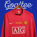 Camiseta Manchester United 07/08 (Manga Larga Retro)